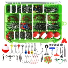 Ensemble d'accessoires de pêche, petits appâts durs, crochet de manivelle pivotant, paillettes, perle d'arrêt, vis connecteur, fil avant, 329 