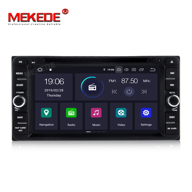 4 ГБ ОЗУ 64 Гб ПЗУ Android 9,0 ips DSP 2 DIN автомобильный DVD gps PlayerFor Toyota авто радио двойной din с gps, BT, рулевое колесо contro