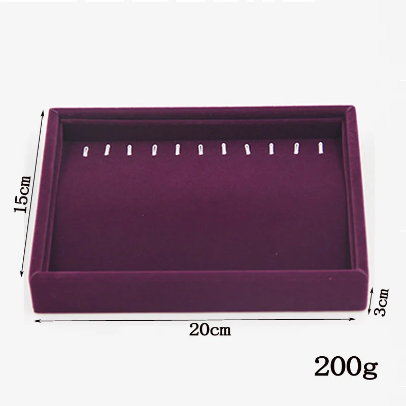 New Arrival Jewelry Earrings Necklaces Pendants Bracelets Trays Holder Cases Velvet Jewelry Packaging DisplayDIY Storages Trays