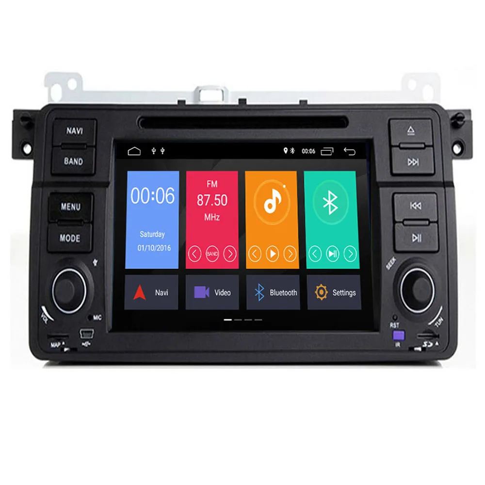 Perfect 2019 Android 9.0 64G Car DVD for BMW E46 M3 Stereo vido audio GPS Wifi 3G GPS Bluetooth Radio RDS OBD USB Steering wheel DVR Map 4