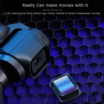 

1.15X Anamorphic Lens for DJI Osmo Pocket PTZ Gimbal Camera Magnetic Widescreen Movie Shooting Camera Lens for DJI Osmo Pocket