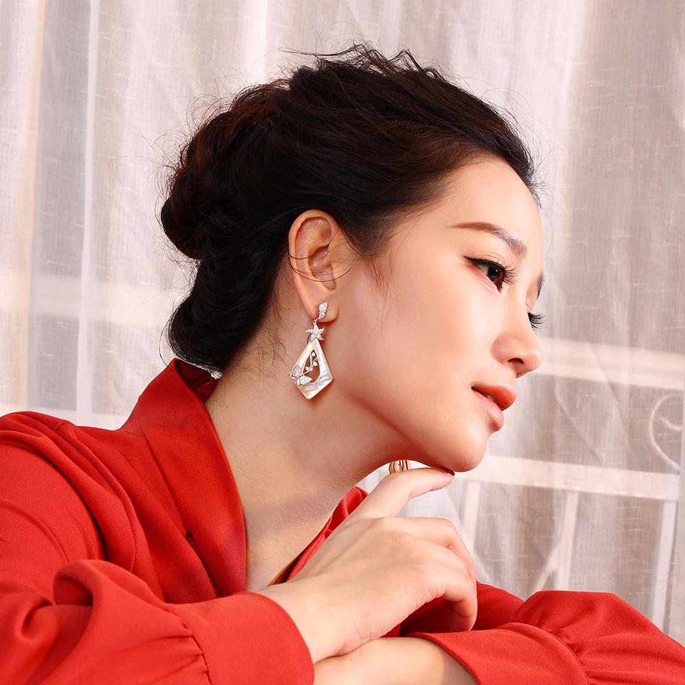 Natural Shell stones earring