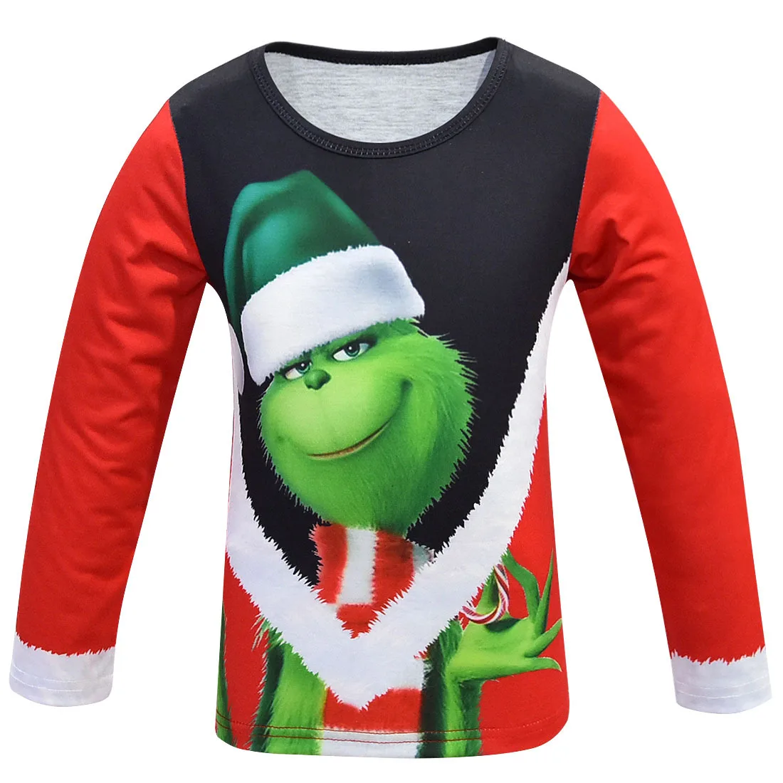 Комплект детской одежды с принтом Grinch, коллекция года, дизайн, Рождественская пижама с длинными рукавами для мальчиков одежда для сна для девочек, одежда для сна, ночная рубашка для мальчиков