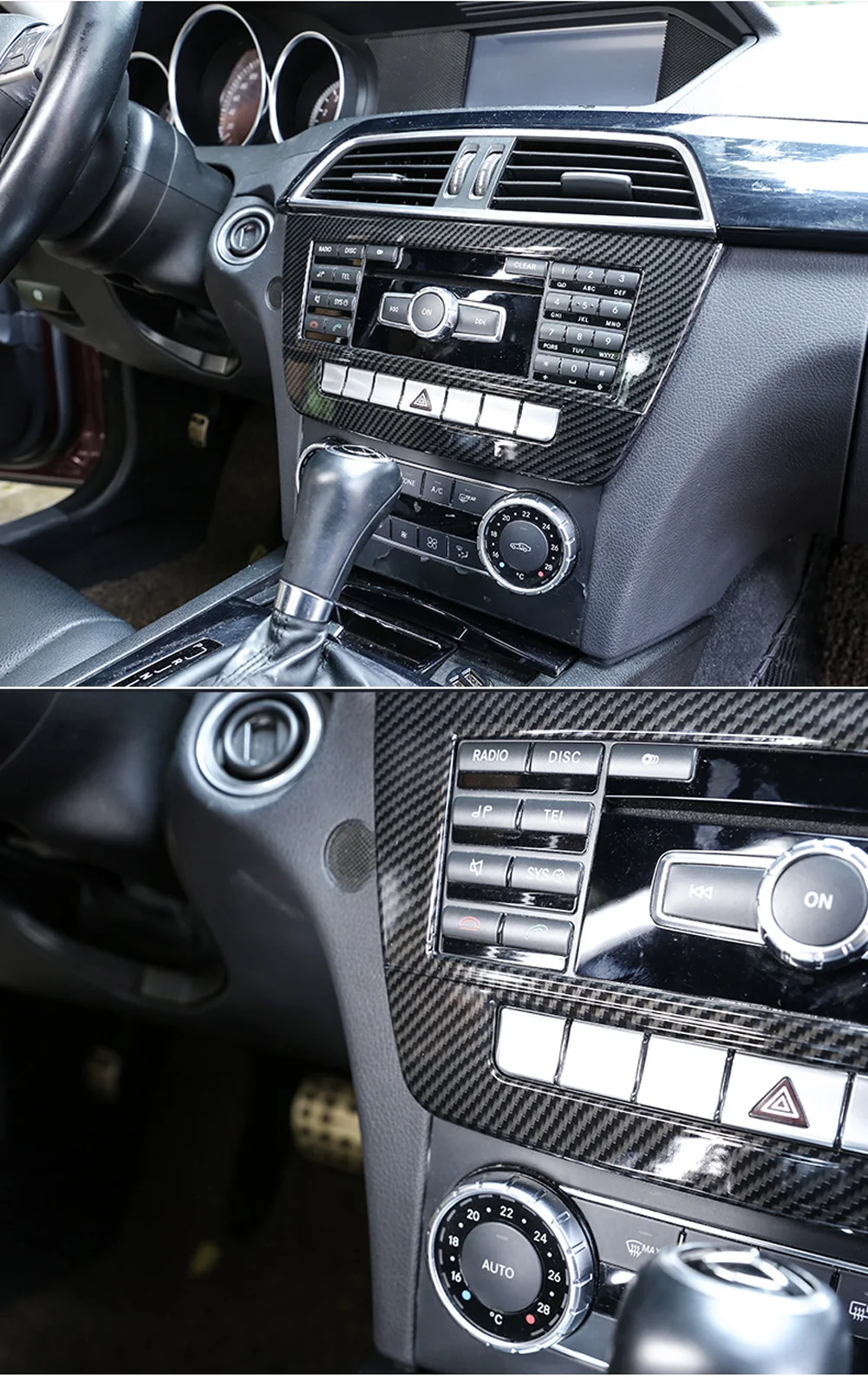 Для Benz C Class W204 2010- хромированные автомобильные аксессуары кондиционер воздуха с центральным управлением Кнопка CD декоративная рамка накладка