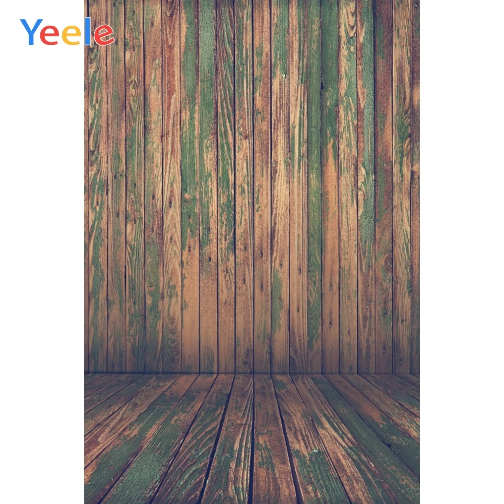 

Green Old Wooden Planks Boards Baby Portrait Pet Photography Backdrops Professional Photographic Backgrounds For Photo Studio