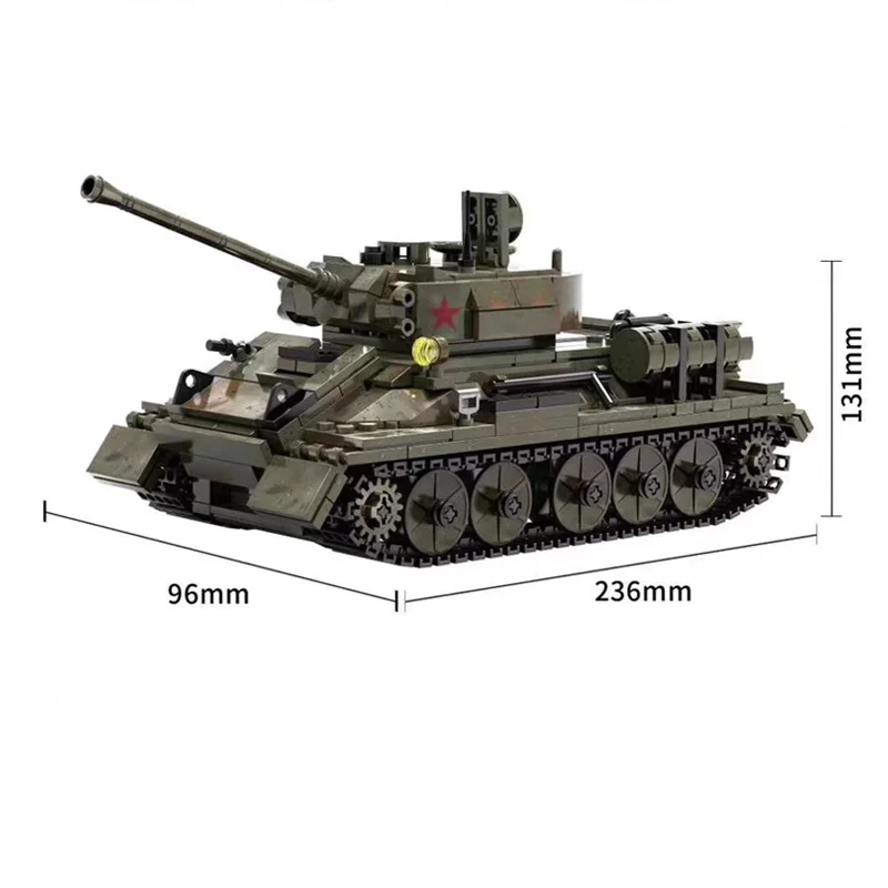 Военная серия Вторая мировая война модель российского T34 (85) средний танк солдат