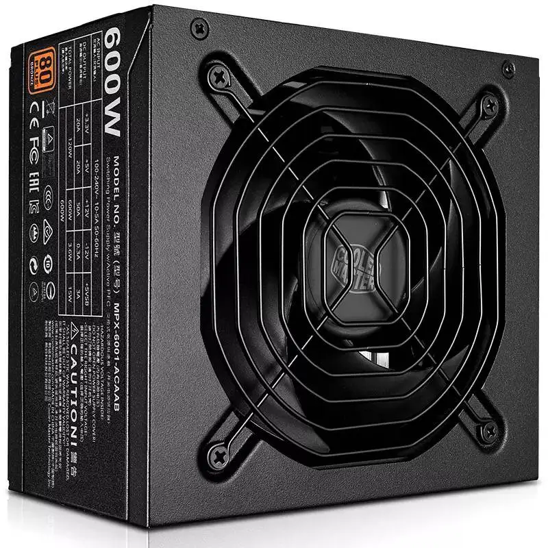 New PSU For Cooler Master MWE BRONZE 600 ATX 12V Game Mute Power Supply Rated 600W Peak 700W Power Supply MPX-6001-ACAAB