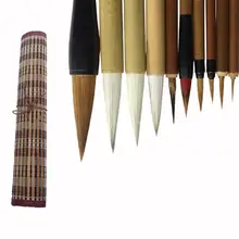 

10PCS/Set Bamboo Traditional Chinese Calligraphy Brushes Writing Chinese Set Art Brush Writing Painting Supplies B1S5