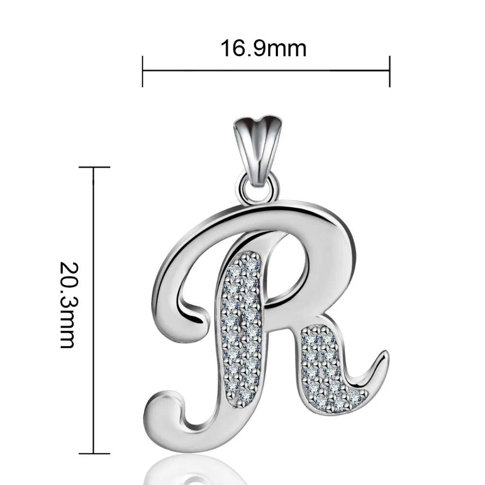 Серебряное ожерелье EUDORA 925 пробы, 26 букв, индивидуальный шарм, подвеска 45,72 см, круглая цепочка с коробкой для украшений, Подарок на годовщину D77