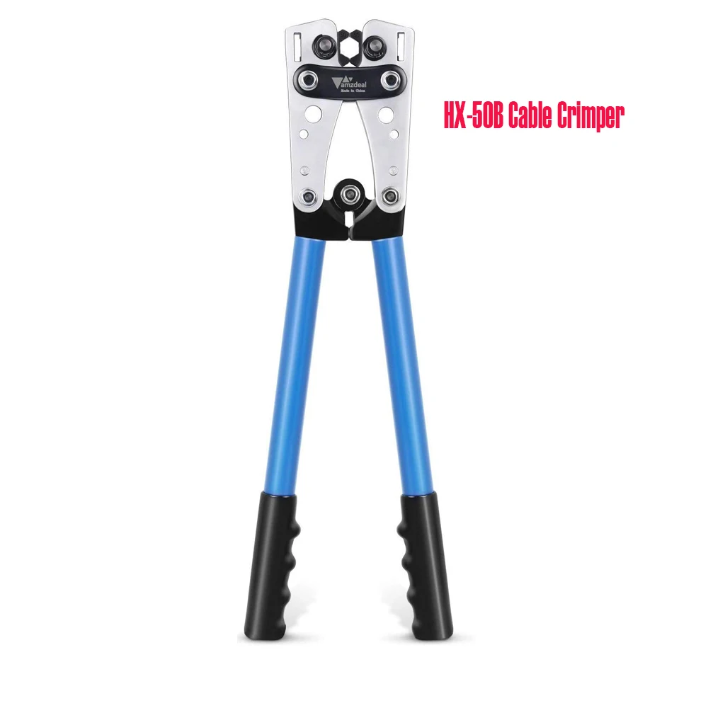 HX-50B Crimper Crimp Щипцы для обжима проводов, обжимной инструмент, кабельный обжимной инструмент, Клеммная трещотка, электрик, плоскогубцы с кабельным резаком - Цвет: HX-50B Crimper Crimp