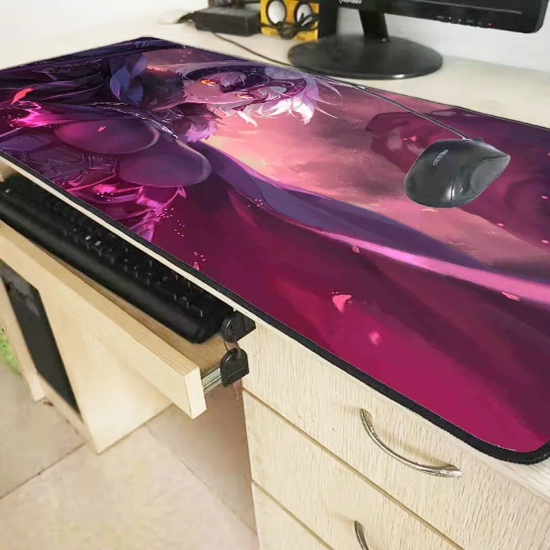 XGZ аниме девушка Fate ночной игровой запирающийся край большой водонепроницаемый утолщенный коврик для мыши модный коврик для мыши офисный коврик для мыши XXL
