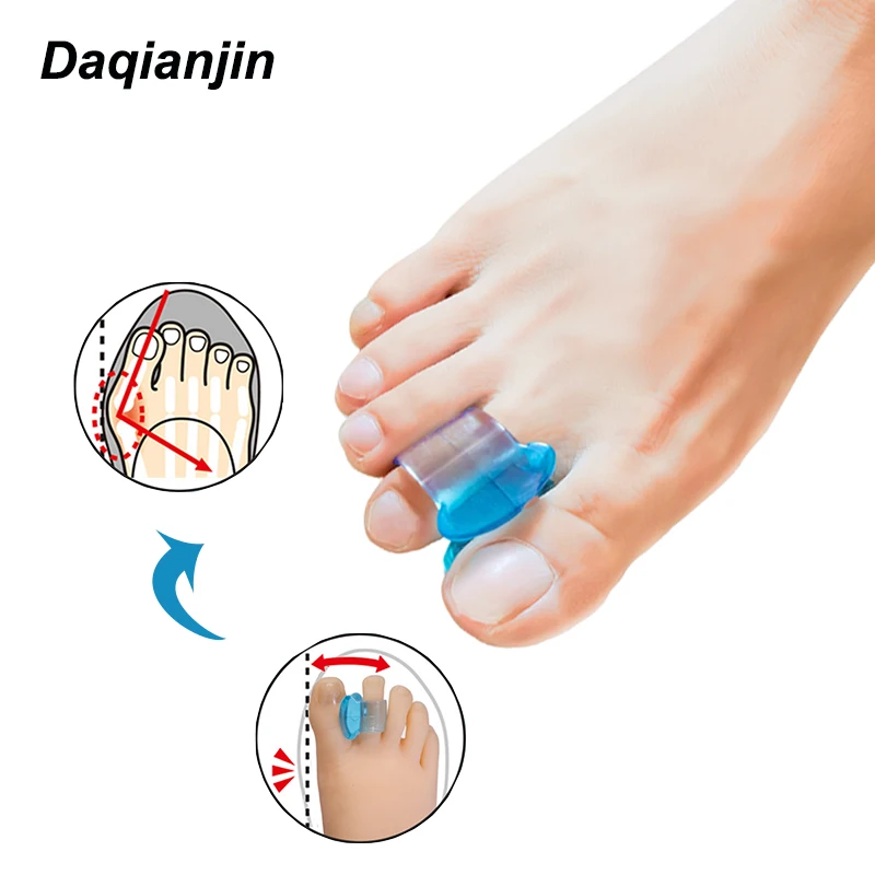 1 Pair Soft Silicone Toe Separator Thumbs Orthotics Bunion Treatment Hallux Valgus Correction Pedicure Spacers Foot Care Tool