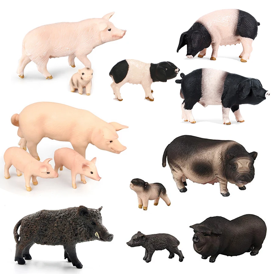 Искусственная ферма птица свинья семья набор фигурка домашний декор