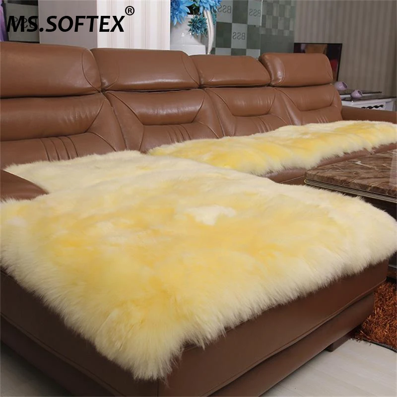 Подушка для дивана из натуральной овчины MS.Softex Австралийская овчина чехол пола