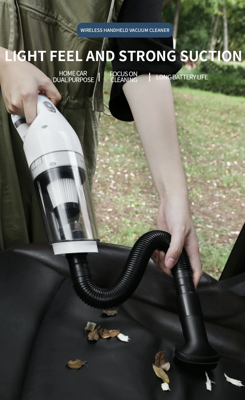 DDRADON 13000Pa Wireless Car Vacuum Cleaner Cordless Handheld Chargeable Auto Vacuum for Home & Car & Pet Mini Vacuum Cleaner