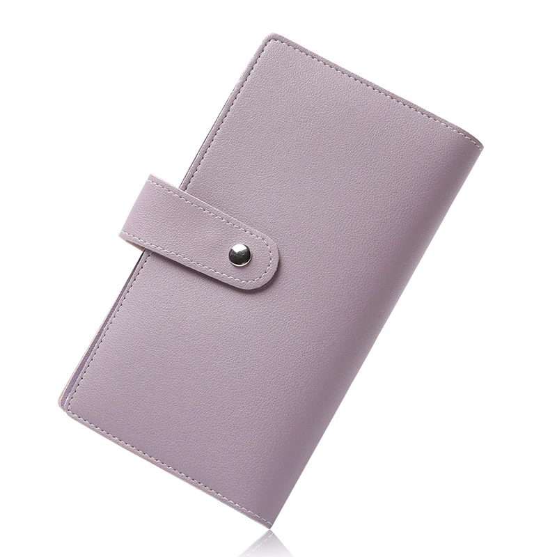 Высокая емкость 96 держатель карты удостоверения кредитные карты чехол сумояка для пасспорта Обложка сумка для мужчин ts женщин мужчин карты кошельки Кошелек - Цвет: purple