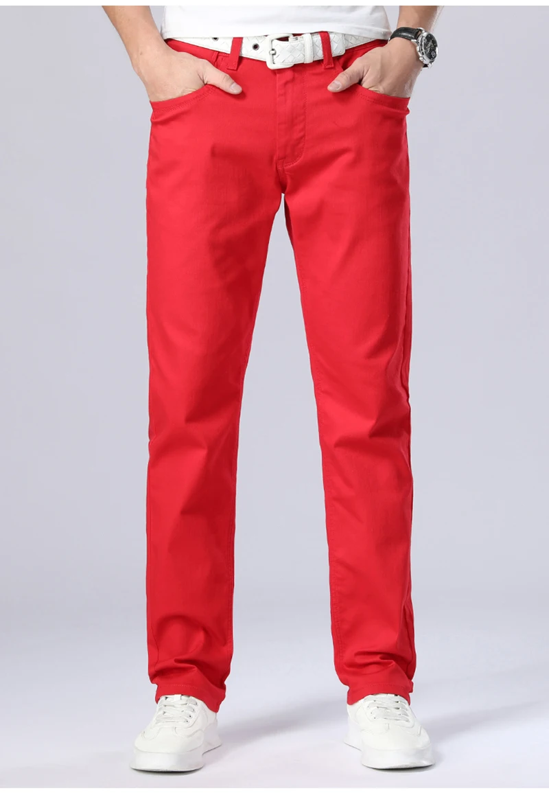 Red slim fit trousers Clearance