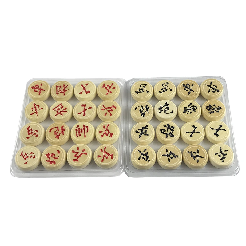Wooden Chinese Chess Set Foldable Board Games 29.5*27.5*1.3 CM Chinese Boxed Chess Game Basswood Pieces Gift Yernea board game wooden chess foldable chess board folding chess board chess pieces and board table games chess pieces