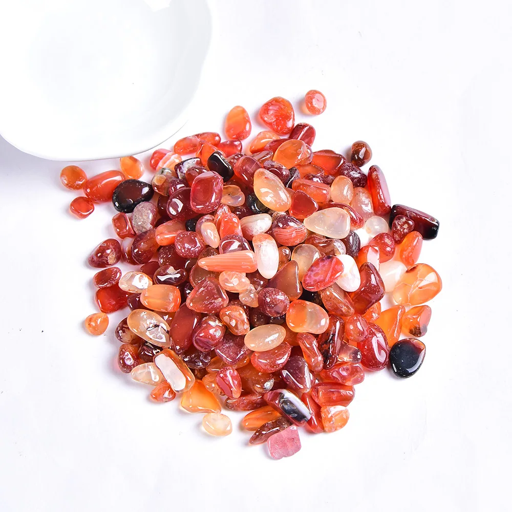 Red Agate 50 г/100 г натуральный красный агатовый гравий образец натуральный кристалл энергия Кварц Цвет Агат Целебный Камень Аквариум домашний декор - Цвет: Red Agate