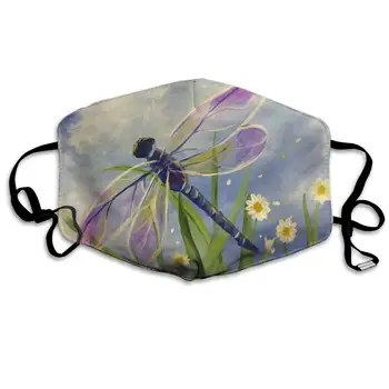 

NiYoung Women Men Teens Washable Reusable Face Masks with Elastic Ear Loop, Anti Dust Pollution Face Mask (Floral Dragonfly)