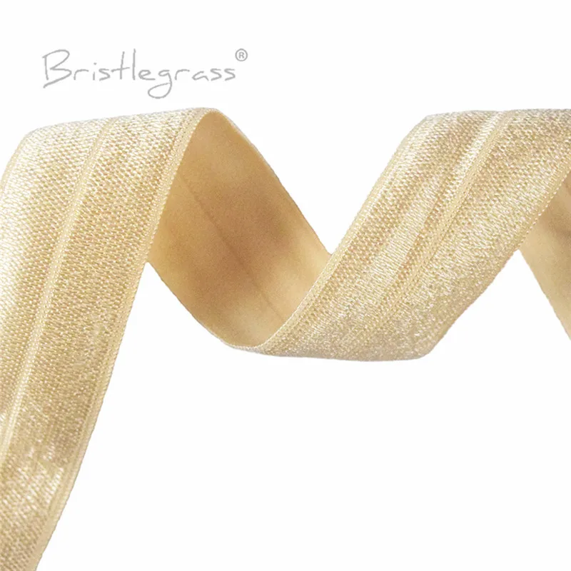 BRISTLEGRASS 50 100 Yard by Roll 1" 25mm Solid Shiny Fold Over Elastics FOE Spandex Satin Band Haargummi Stirnband DIY Nähbesatz – Detail 28