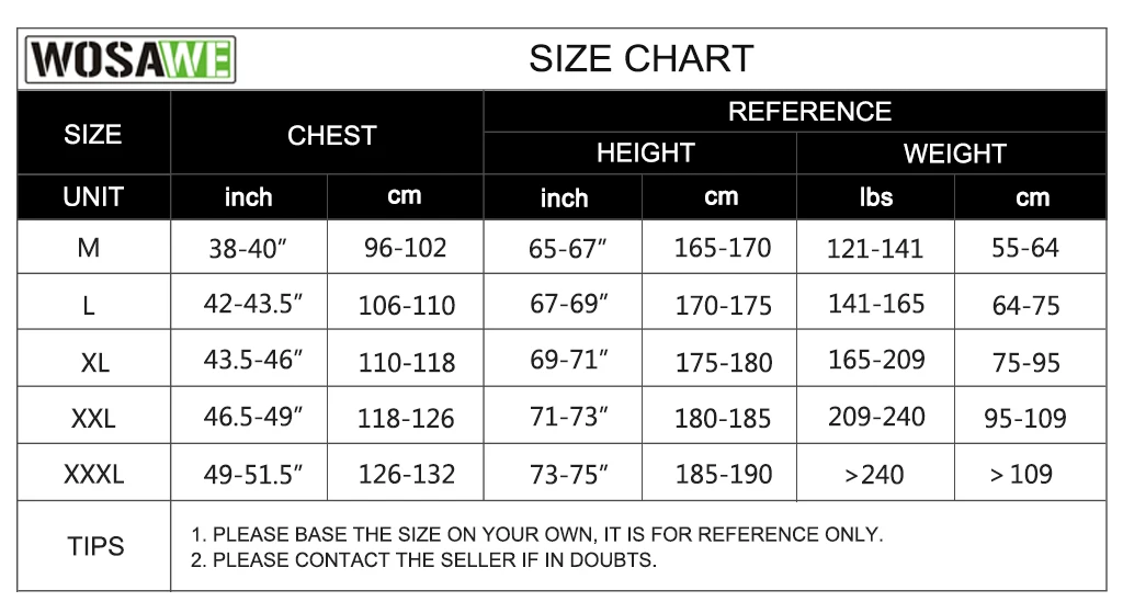 WOSAWE Cycling Jacket pocket Windbreaker Windproof Water Repellent Breathable Light Weight Bike Riding Jackets Reflective Coat