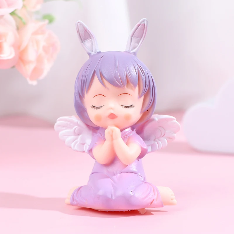 Cute Angel Anne Figurines Cake Topper Decoration Kawaii Angel Figure Toys for Birthday Party Cake Desktop Decor Ornament 1PC ornament crafts,miniature figurines,miniature ornament