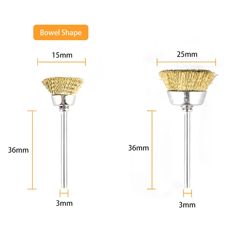 9 шт. латунные щетки колеса провода с 3 мм набор с хвостовиком комплект Электрический Мини дрель шлифовальный станок шлифовальные вращающиеся Инструменты Аксессуары для Dremel