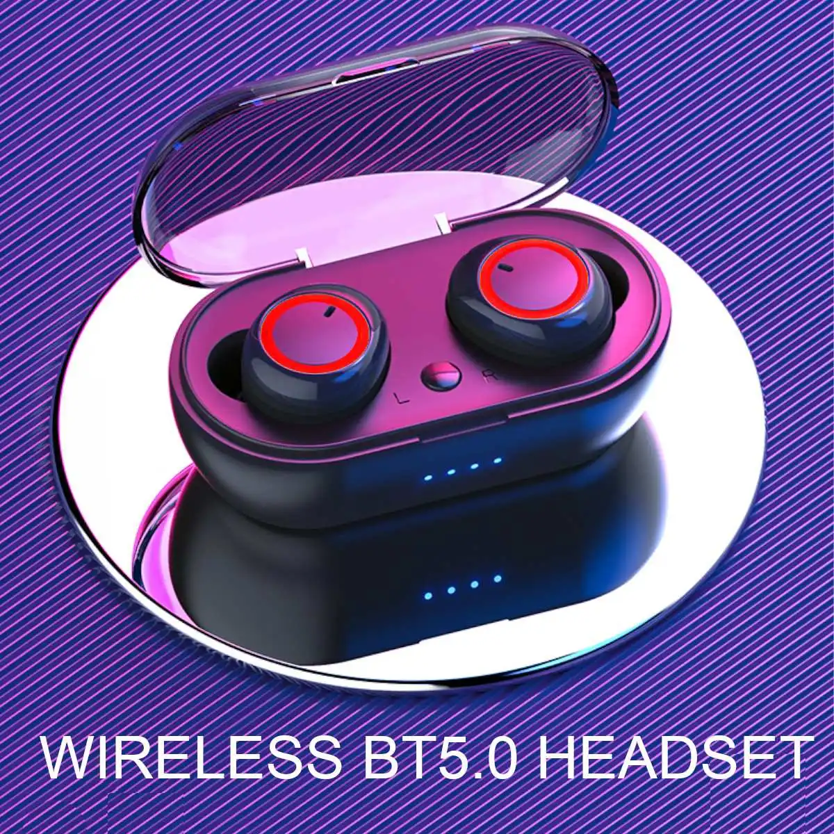 TWS bluetooth 5 0 Earphones Charging Case True Wireless Headphones Earphones Stereo Sports Waterproof Wireless Earbuds Headsets