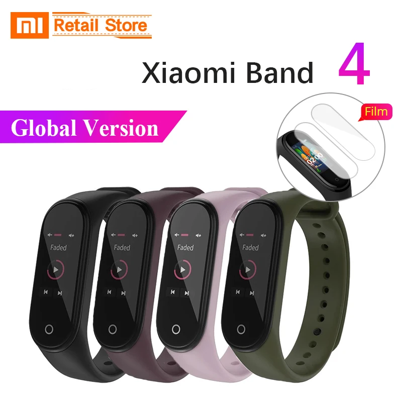 

Global version Xiaomi Mi Band 4 Smart Band miband 4 Fitness Tracker Heart Rate bracelet 3 Color AMOLED Touch Screen 135mAh