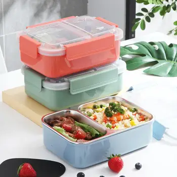 

Lunch Box Eco-friendly Stainless Steel Insulation Portable Bento Box Microwaveble Food Storage Container For Office Kids #15