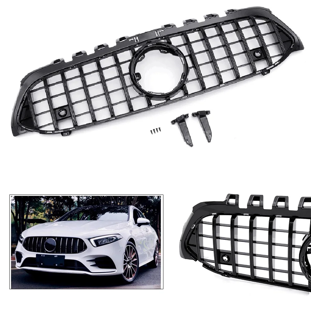 GT R Авто Передняя решетка AMG верхняя решетка для Mercedes-Benz класс W177 A200 A250 A45 черный ABS пластик автомобильные аксессуары