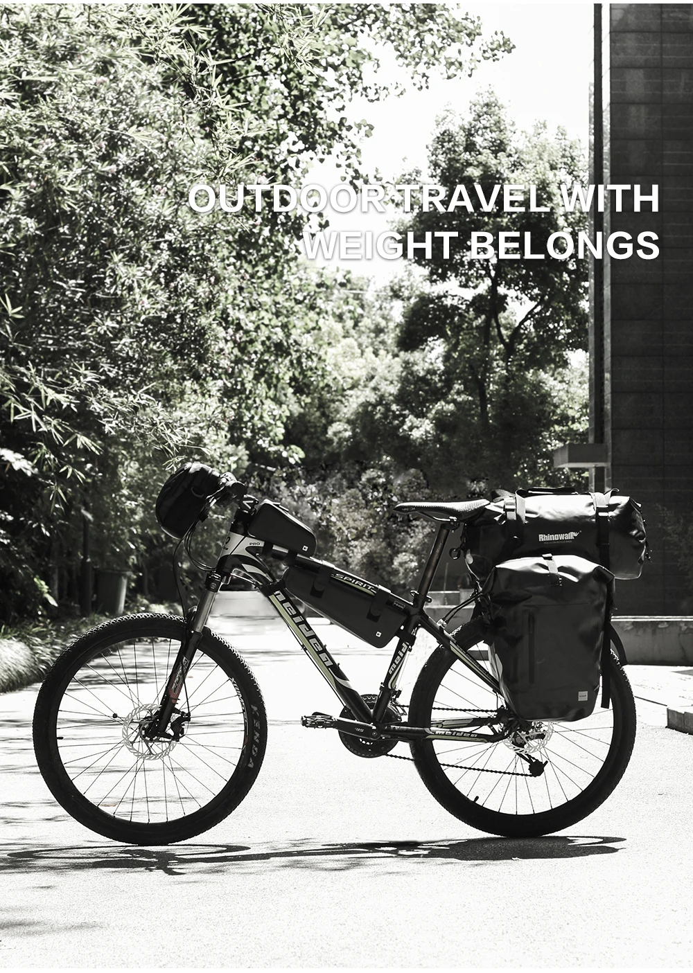 Perfect Rhinowalk Bicycle Saddle Bag Full Waterproof Travel Handbag Casual Cycling Bike Luggage Carrier Bag Shoulder Crossbody Bag 20L 15