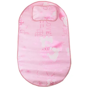 

0-3Y Summer Mosquito Nets Mat Foldable Ice Silk Mat Cribs Dedicated Mat Crib Mattress with Pillow