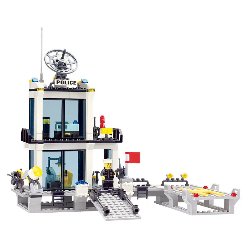 

KAZI 6726 City Police Series Command Truck Children'S Educational Assembled Building Blocks Toy 6-8-10-Year-Old