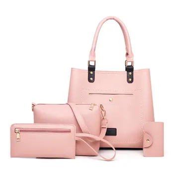 

High quality leather tote shoulder bag trend lady messenger composite stylish women hand classical casual bag set for women