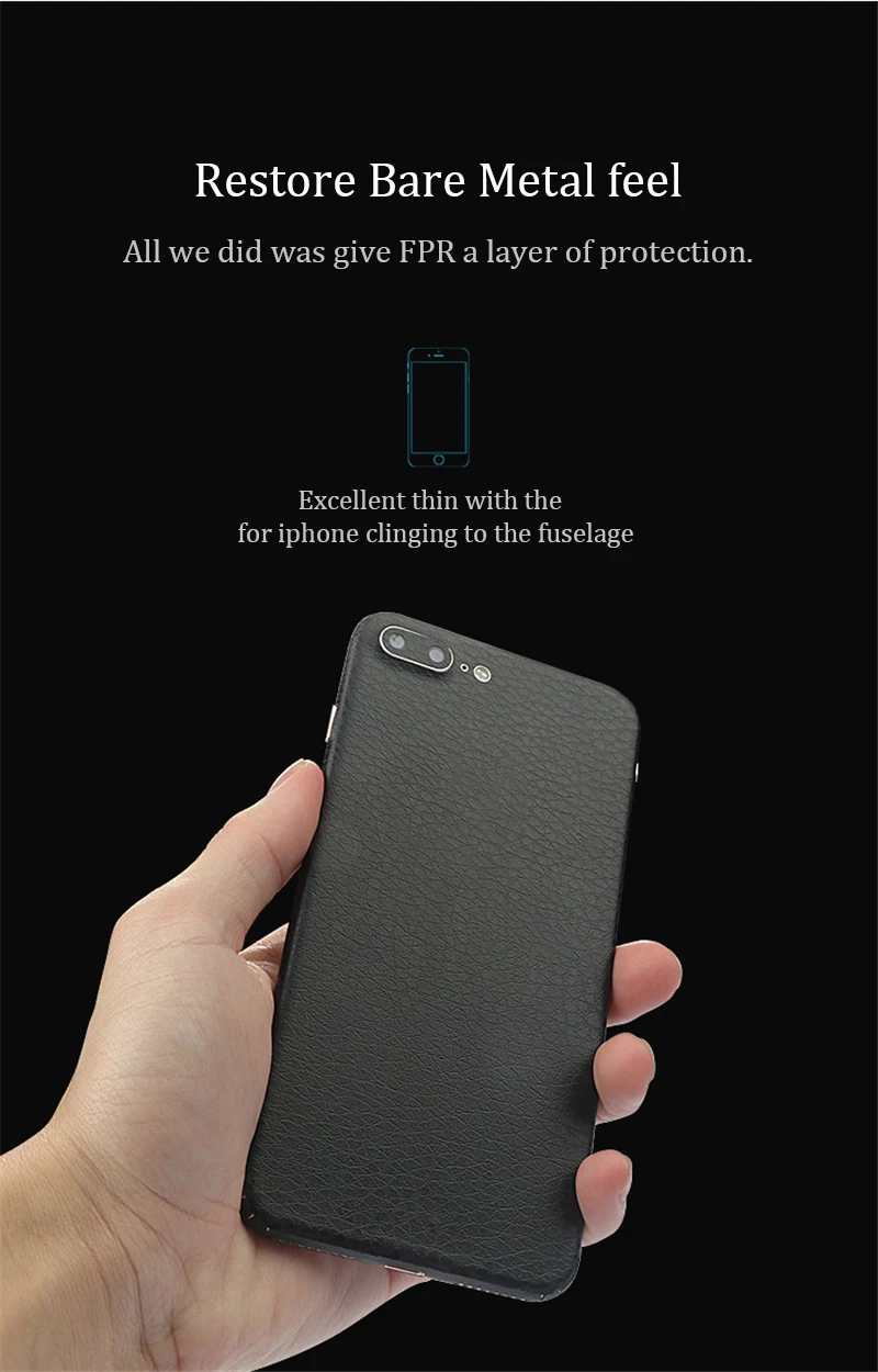 Кожаная наклейка с узором для iPhone 6, 6 S, 7, 8+, X, 11, задняя пленка, тонкая защитная крышка, задняя декоративная наклейка