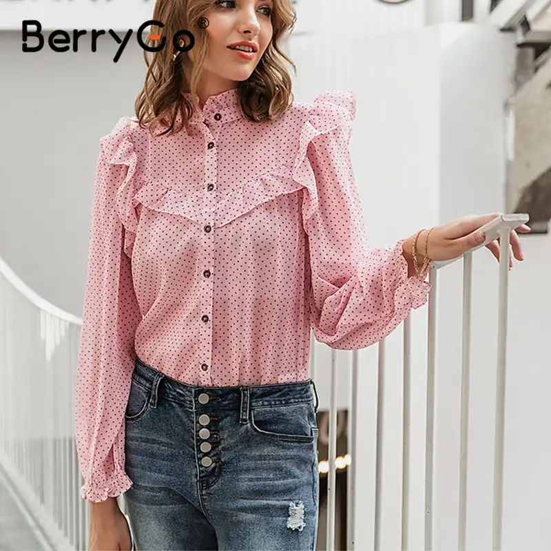 vintage ruffle blouse