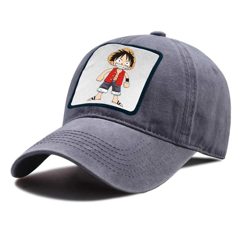 

One Piece Baseball Caps Cartoon Luffy Printed Snapback Hat Summer Baseball Cap Hip Hop Cotton Outdoor Fashion Trucker Hats