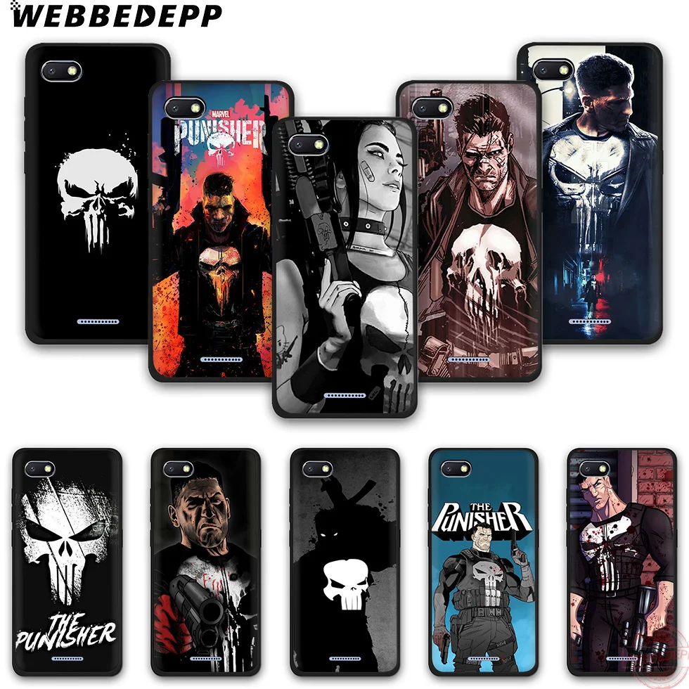 WEBBEDEPP Каратель модные чехлы для мобильного телефона из мягкого силикона чехол Redmi