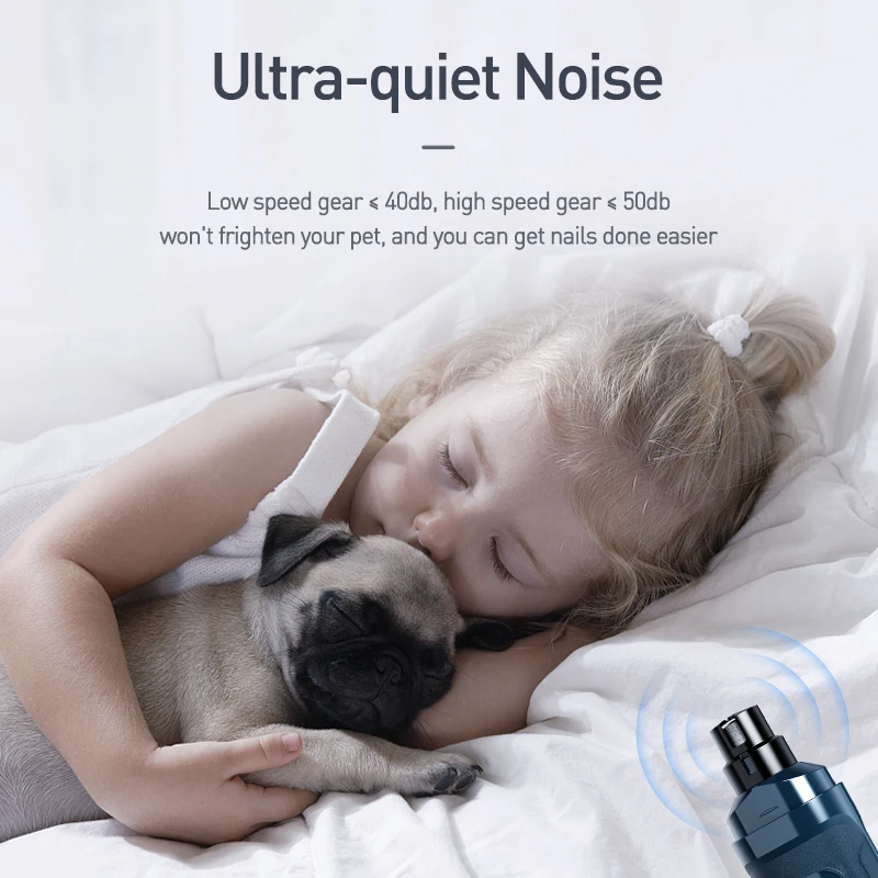 Pet Nail Clipper Pet Nail Grinder ROJECO N30 Rechargeable Dog Nail Grinder Electric Pet Nail Clipper for Dogs Automatic Cat Claws Cutter Dog Clippers Trimmer