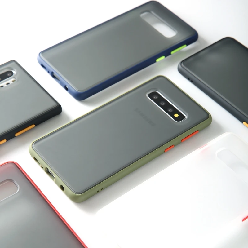 Мятный Гибридный матовый чехол для Samsung Galaxy A50 A70 A20 A30 A40 S8 S9 S10 plus Note 9 10 8 A7 2018 A10s A20s