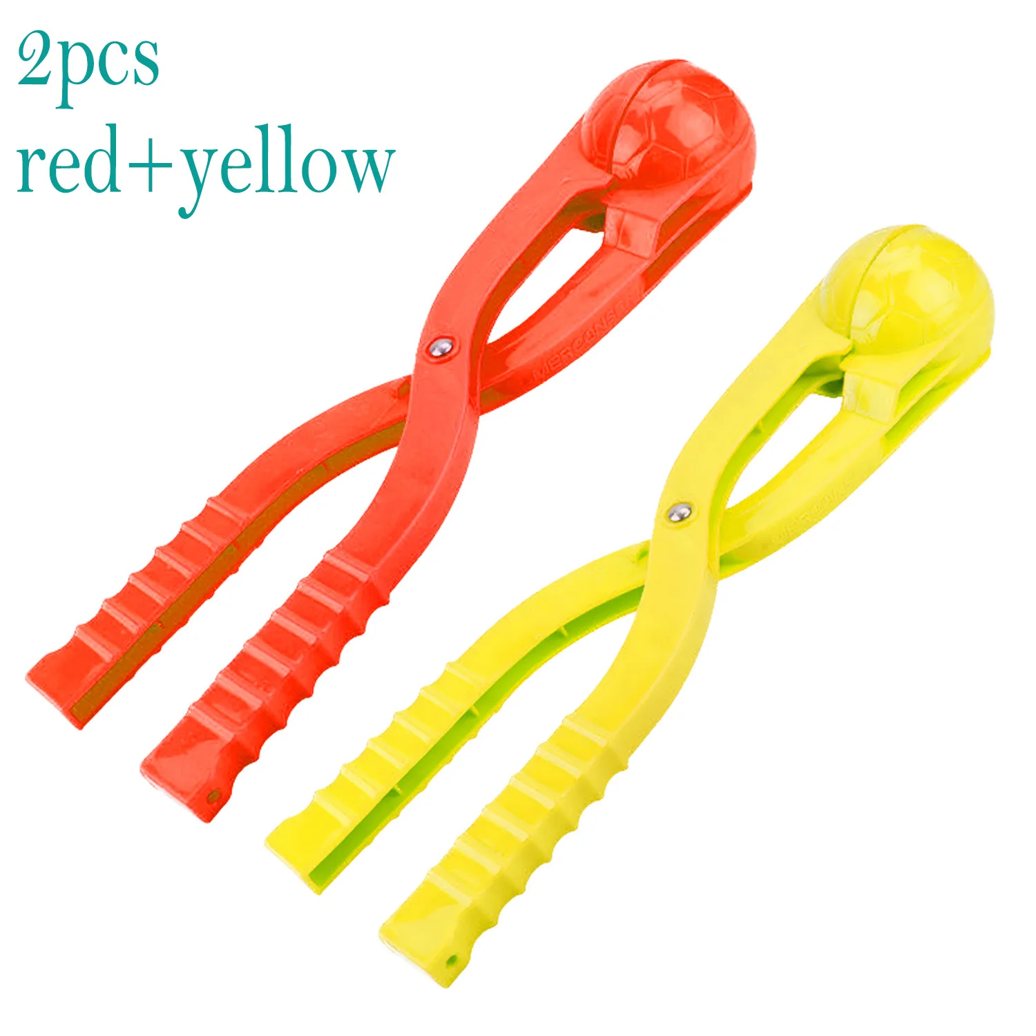 2PCS Для детей возрастом от 2/4 шт. игрушка для формования снежков снежный шар чайник Scoop снег песком мяч Mold инструмент зимние игры на свежем воздухе Зимние портативных игровых консолей классически - Цвет: 2PCS