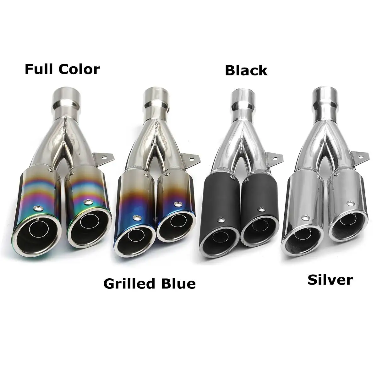 

For Honda 38-51mm Motorcycle Exhaust Muffler Pipe Stainless Steel GP Scooter Motorbike Pipe Double Twin Tip Steel Universal