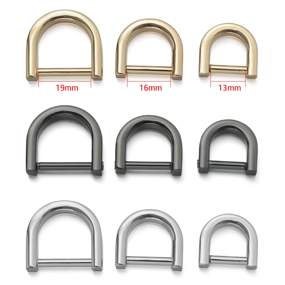 Metal Detachable open screw D Ring buckle shackle clasp for Leather Craft Bag strap belt 1PCS