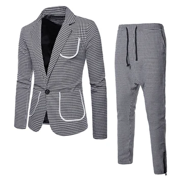 

2 Piece( Jacket+pant ) Set Men's Business Groomsman Suit Blazers Jacket Pants Vest Sets Male Fashion Slim Suits Wedding Party