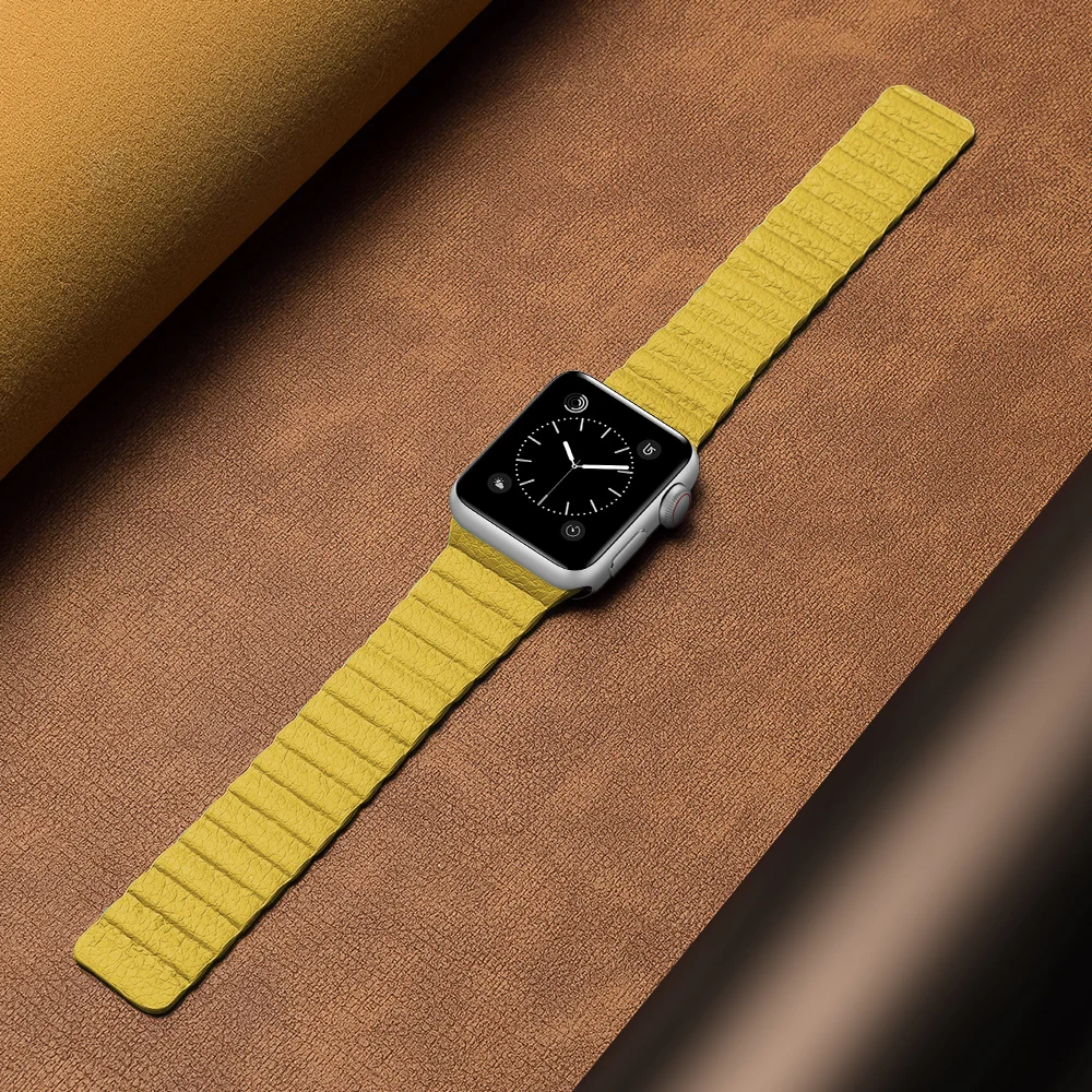 Кожаная Петля ремешок для наручных часов Apple Watch 40 мм 38 42 44 iwatch 5 4 версия 1 2 3 на