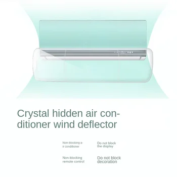 

wall-mounted Indoor Hanger Windshield Full Transparent Home Air Conditioning Air Deflector Free shippingl Invisible Windshield