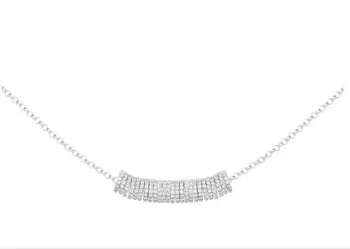 

Fashion Geometric Round drill Necklace Crystal Multiple circle pendant Adjustable Necklace With Sliding Rings silver 925 jewelry