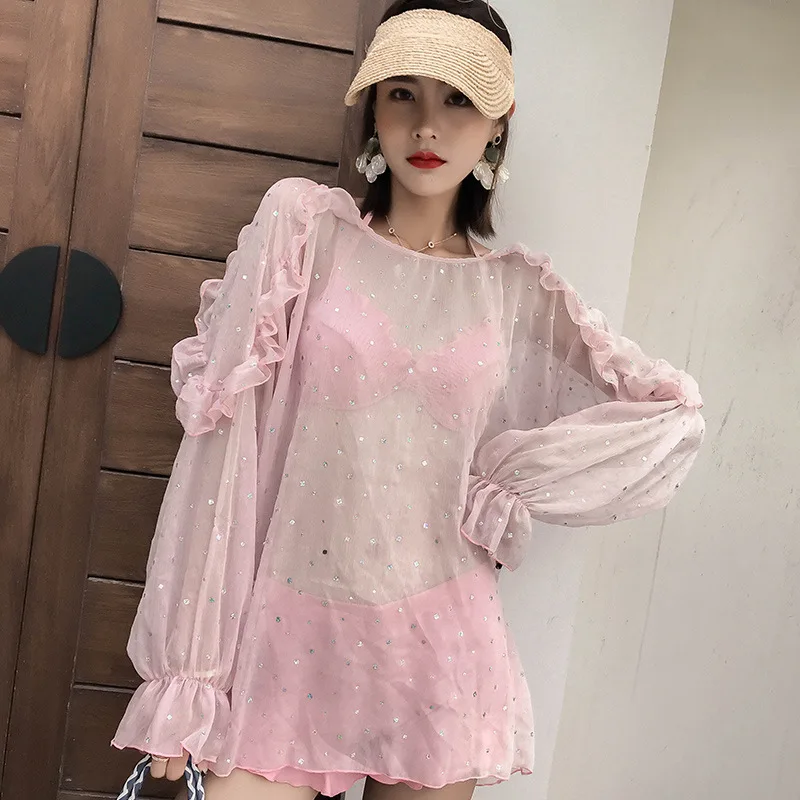 Maillot Femme женское бикини одежда для плавания женский слитный купальник с Пуш Ап раздельный из трех частей Splitd Корея Восточные Ворота Ins Твердые - Цвет: see chart